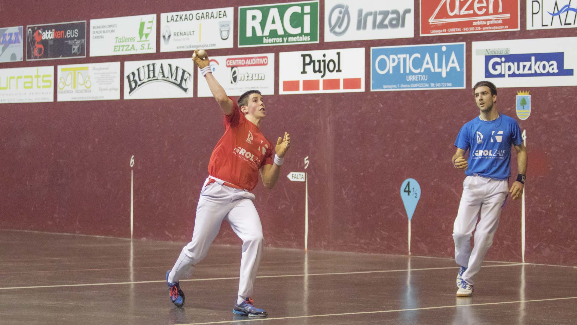 Pujol, presente en los campeonatos de pelota vasca